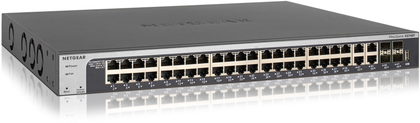 Netgear-xs748t - Netgear Prosafe Xs748t 48-port 10-gigabit Ethernet (900x573), Png Download