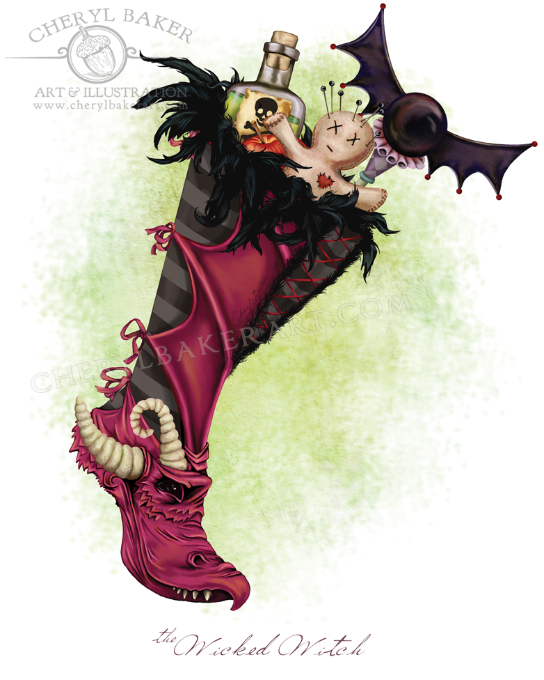 The Wicked Witch Stocking - Christmas Stocking (1000x1000), Png Download