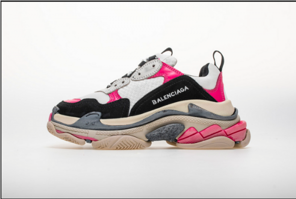 Balenciaga Triple S 490670w06f14050 - Balenciaga Triple S Black Pink (600x600), Png Download