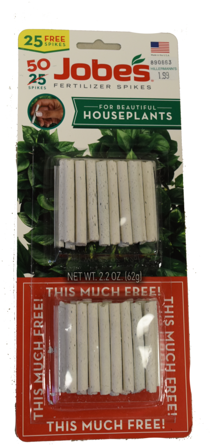 Jobe's Fertilizer Spikes Hillermann Nursery & Florist - Jobes Fertilizer Spikes For Houseplants - 60 Count (1000x1500), Png Download