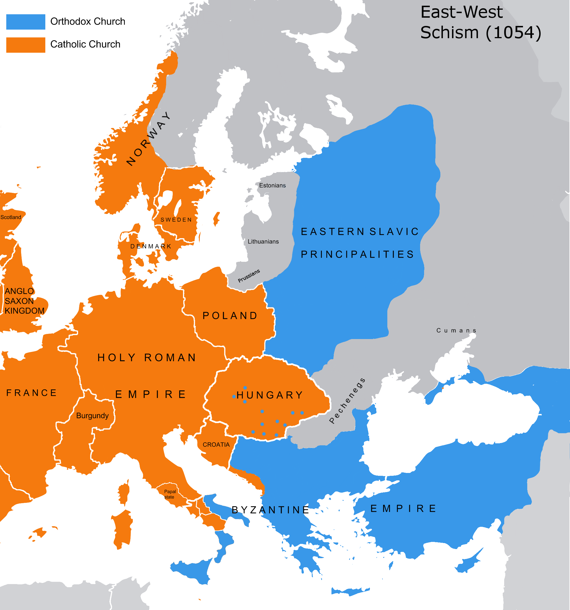 The Greeks, Who Have Always Had A Great Deal In Common - Great Schism (560x599), Png Download