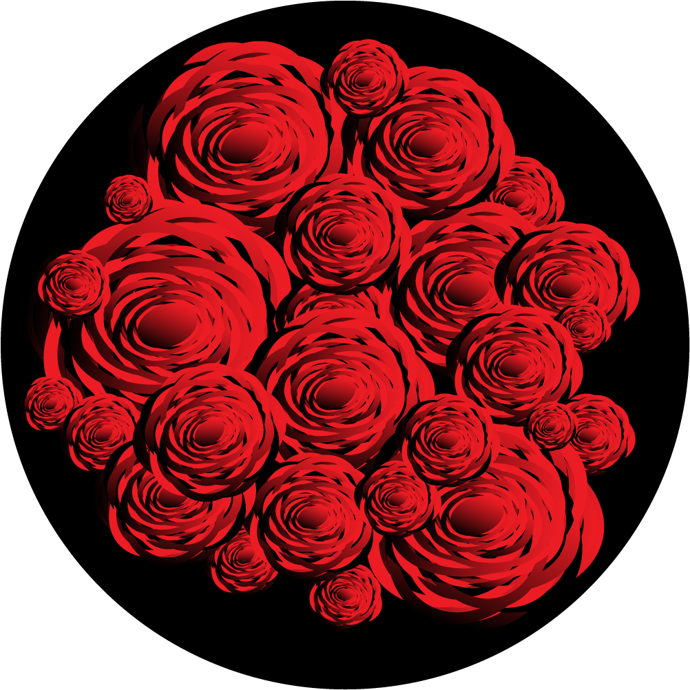 Apollo Design C2-1213 Paper Roses Glass Pattern - Garden Roses (1200x1200), Png Download
