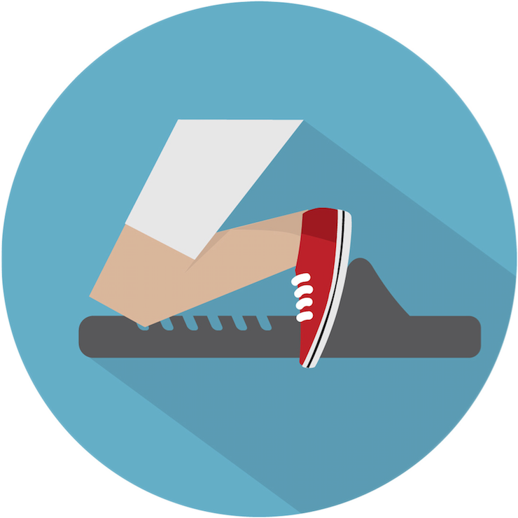 Calf Exercise Icon - Graphic Design (740x740), Png Download