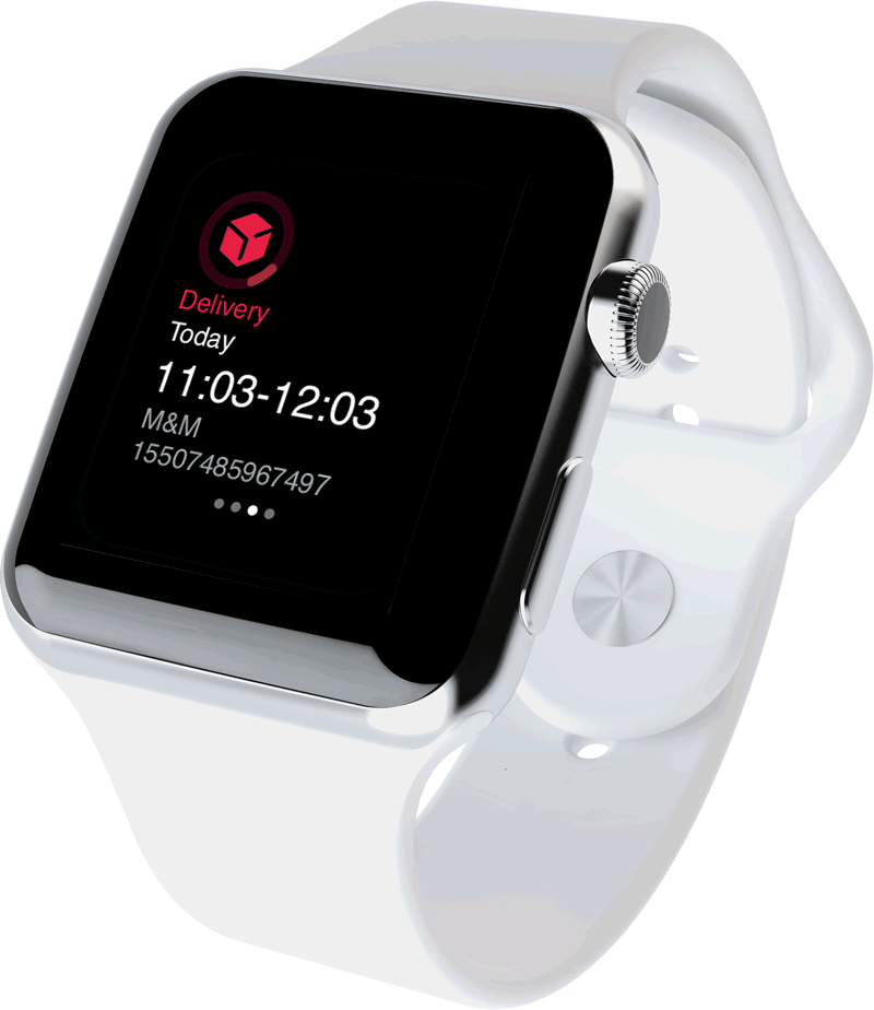 Our App On Wearables - Mockup Apple Watch Free (800x924), Png Download