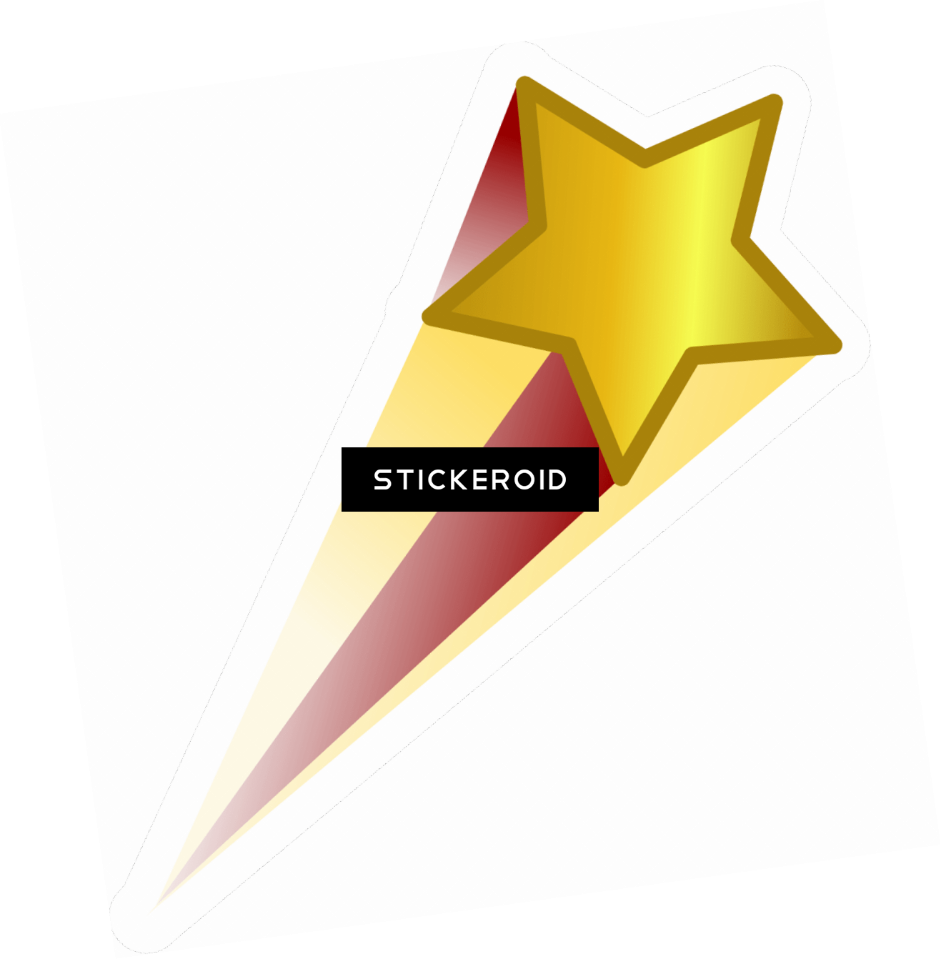 Red Gold Shooting Star - Portable Network Graphics (1317x1342), Png Download