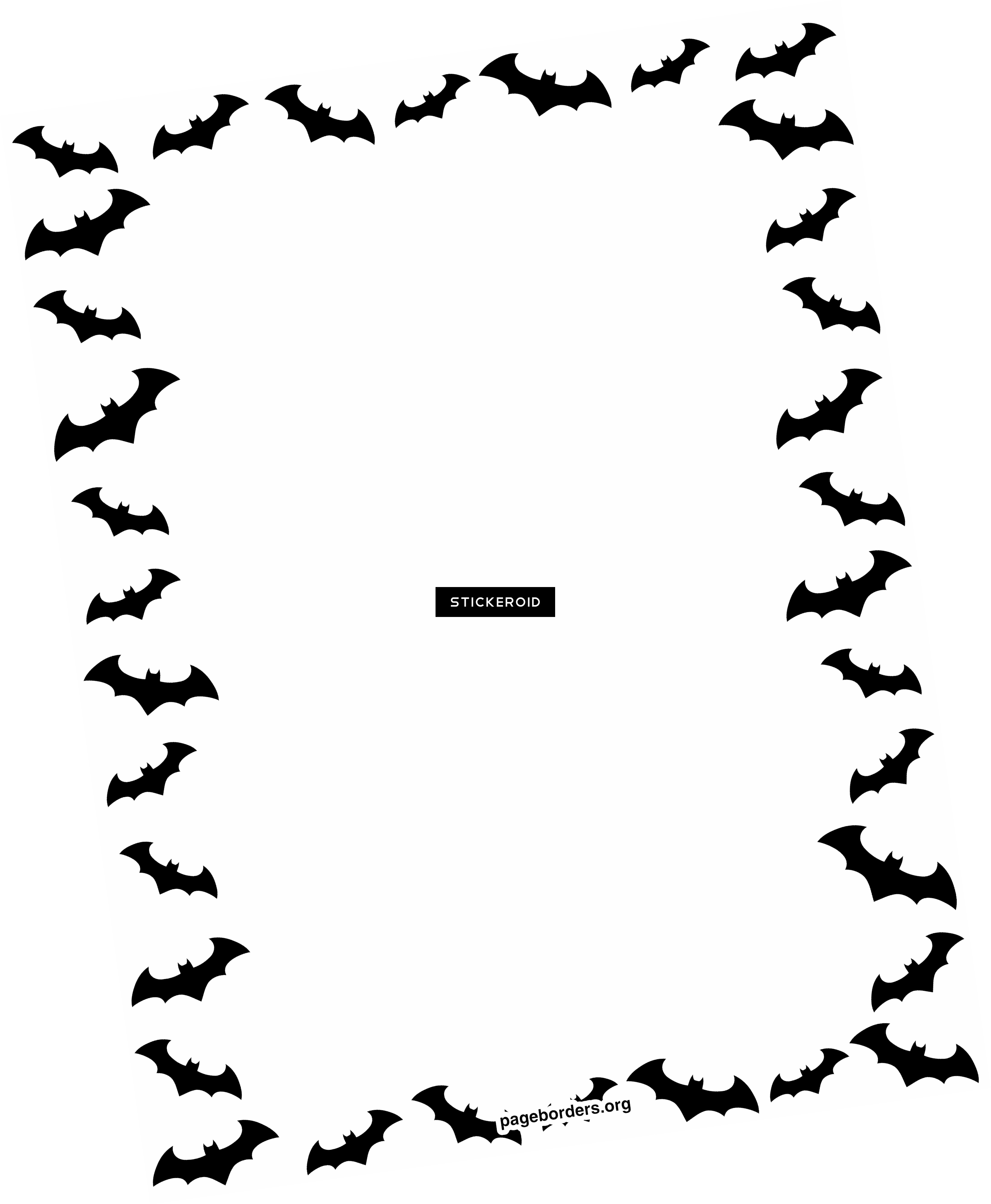 Halloween Border - Halloween Border Templates For Word (2983x3622), Png Download