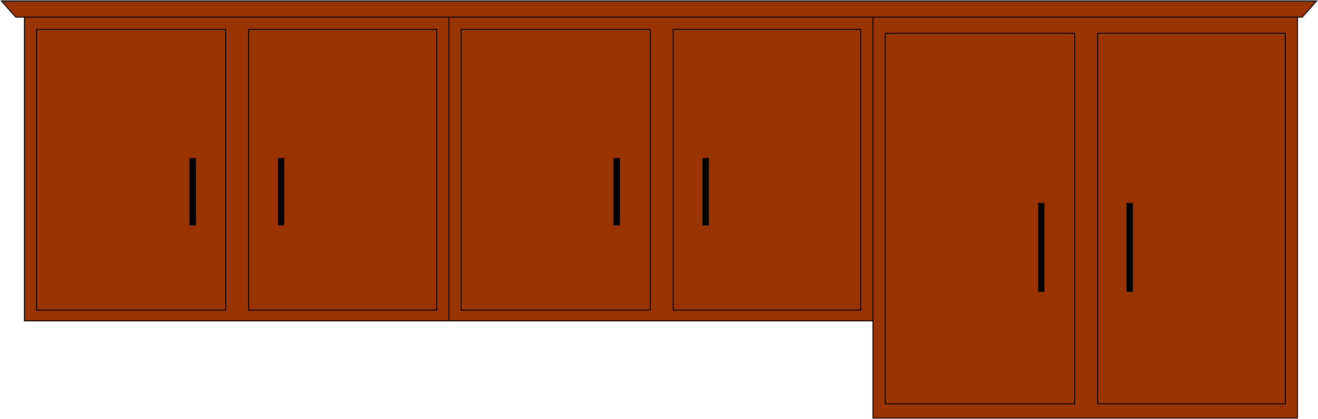 Cupboard Clipart - Cupboards Clipart (2698x858), Png Download