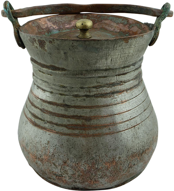 Chic Hand Wrought Anatolian Copper Bucket Traditionally - Copper (637x637), Png Download