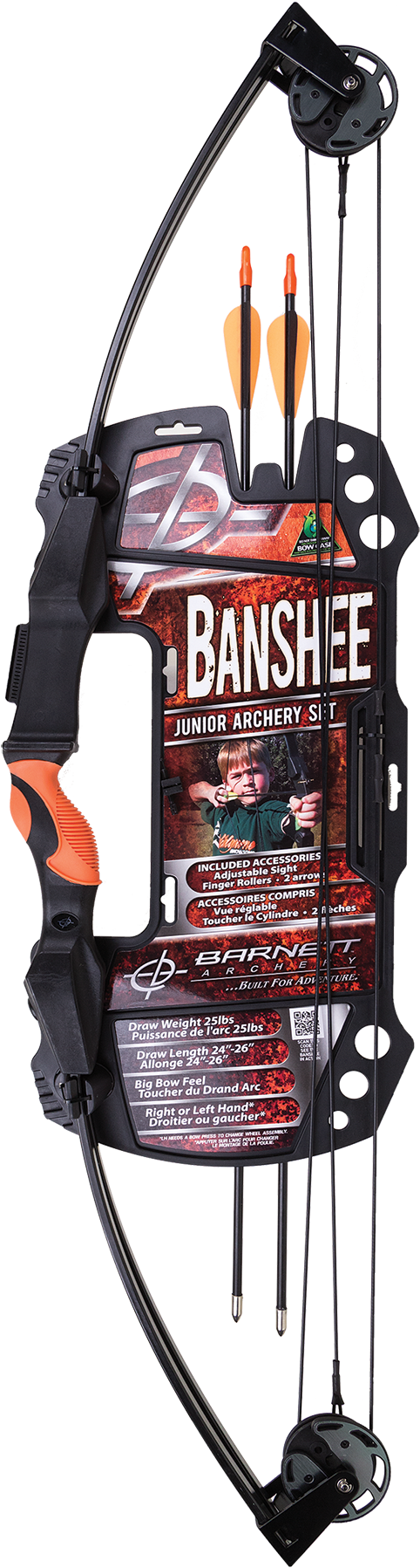 Barnett 1075 Banshee Archery Set Intermediate Banshee - Banshee Junior Archery Set (503x1800), Png Download