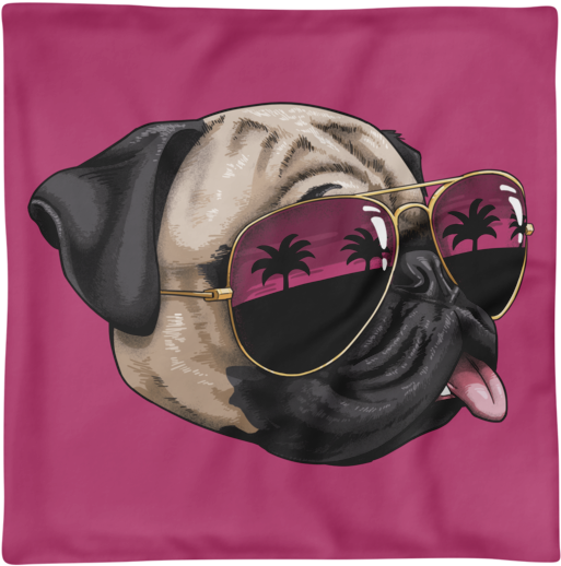 "california Pug" Decorative Square Pillow Case Without - Mobile Phone (600x600), Png Download