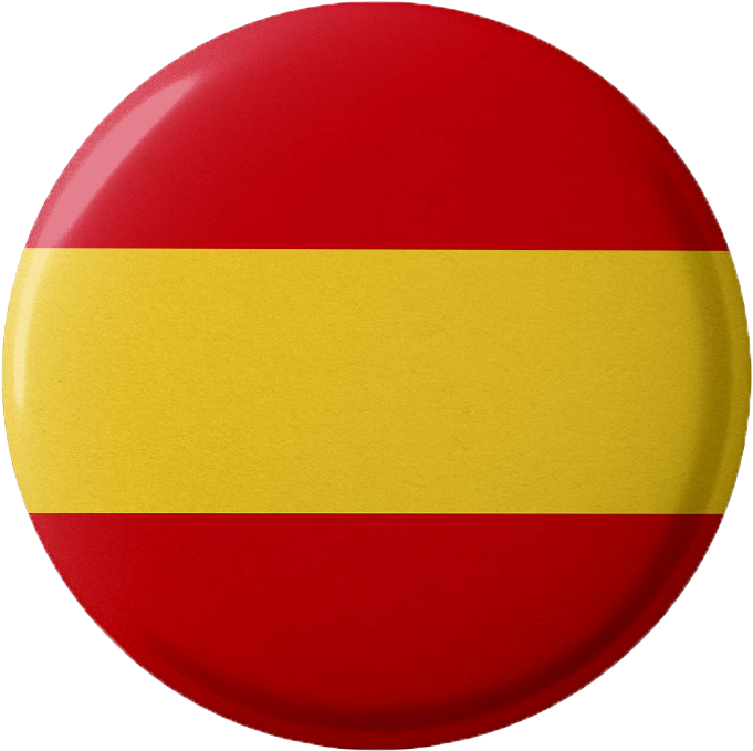 Chapa Bandera Espana - Circle (699x702), Png Download