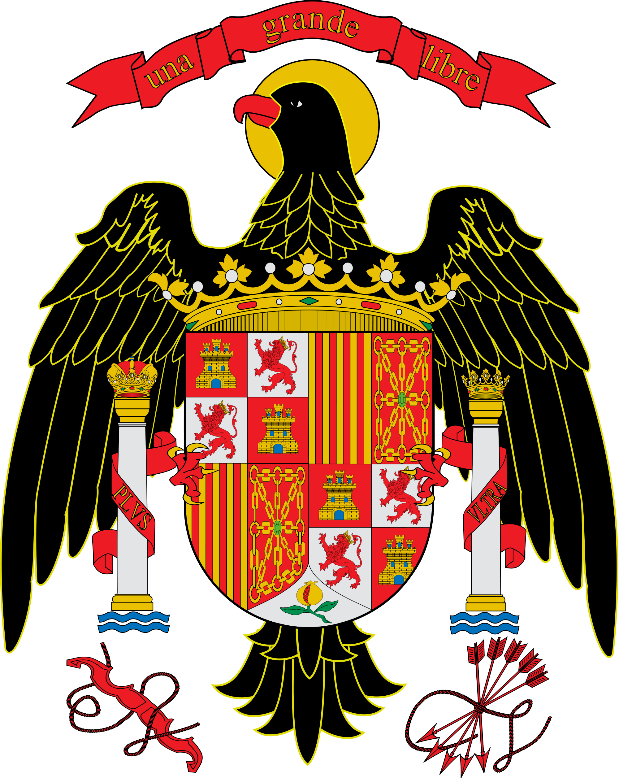 Open - Aguila Escudo De España (2000x2513), Png Download
