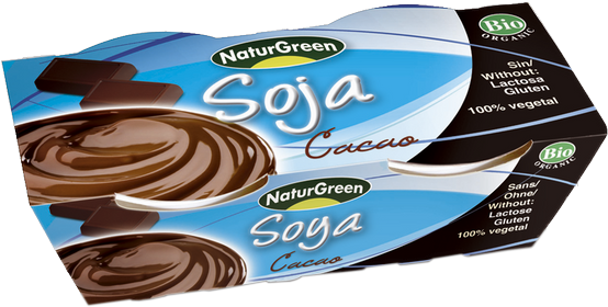 Postre Soja Choco Bio G Naturgreen - Naturgreen Oatmeal Chocolate Dessert With Bio 2x125g (600x600), Png Download