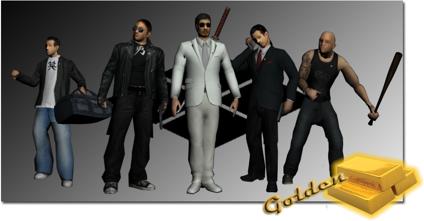 Image - Gta Sa Yakuza Skin Pack (850x450), Png Download