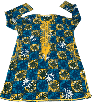 Sidik African Wax Print Men's Embroidery Top Long Sleeve - African Wax Prints (312x355), Png Download