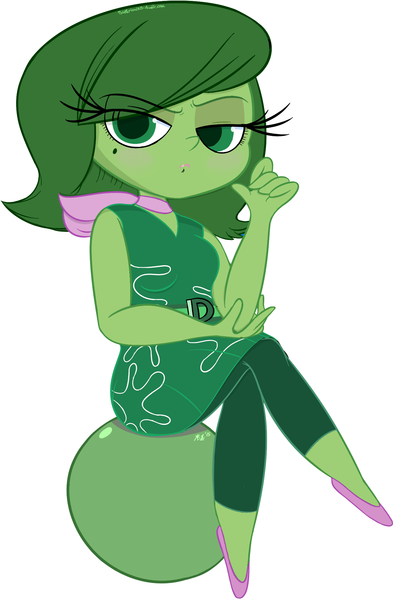Fanart Friday Of Disgust - Inside Out Disgust Fanart (1572x2250), Png Download