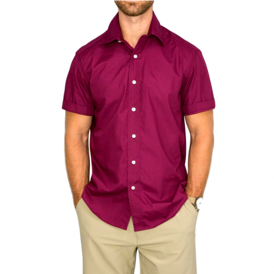 Classic Wine Fumblerooski Sport Shirt - Shirt (565x700), Png Download