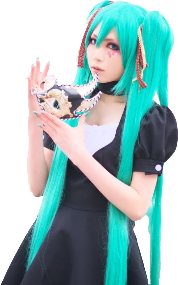 Render Miku Cosplay By Colore - Cosplay Miku Png (681x1023), Png Download