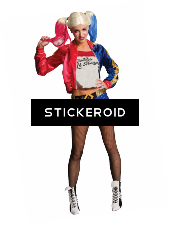 Cosplay - Girls Harley Quinn Halloween Costumes (570x753), Png Download
