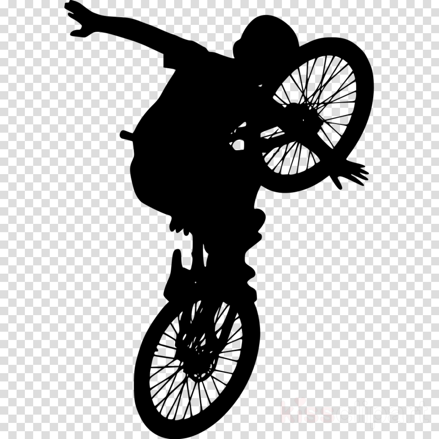 Silhouette Clipart Bmx Bike Bicycle - Bmx Silhueta Png (900x900), Png Download
