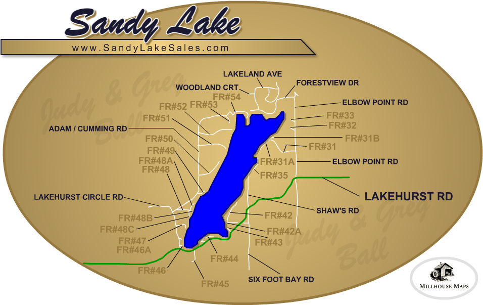 Lakefield Real Estate - Stoney Lake Map (957x618), Png Download