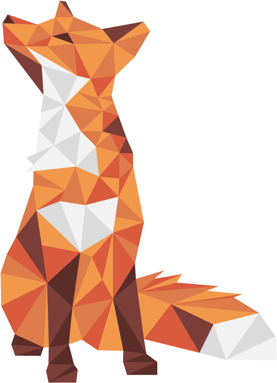 Fox Low Poly Transparent (875x1241), Png Download