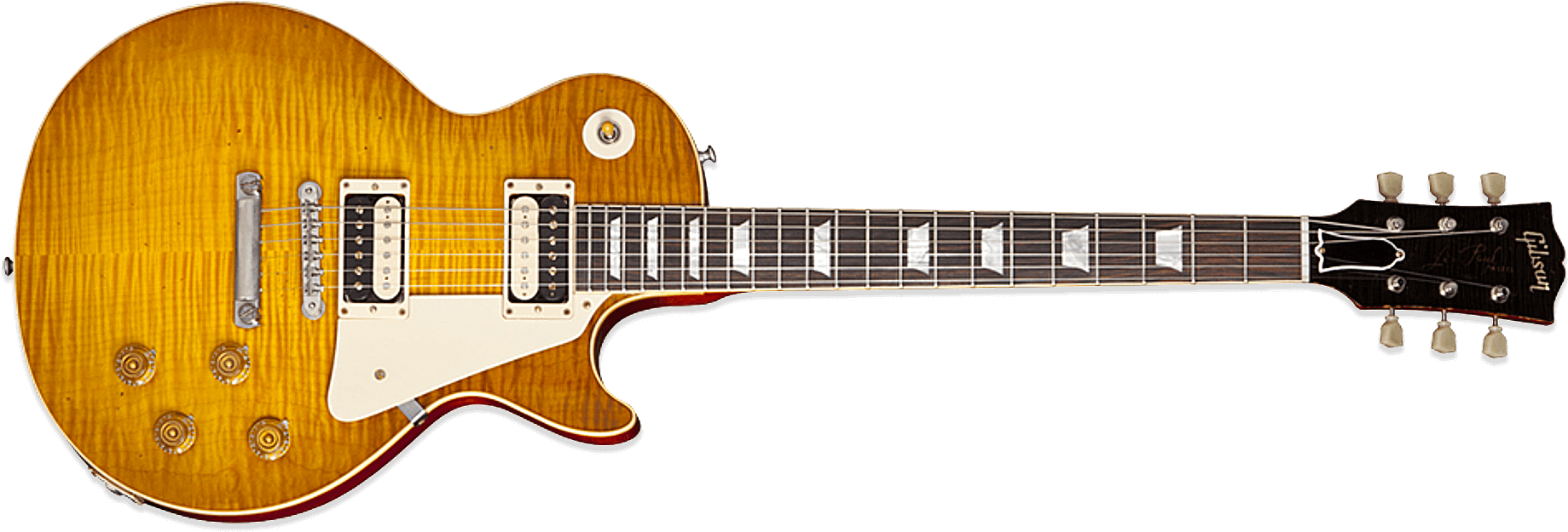 Gibson Collector's Choice - Gibson Les Paul 70's Tribute Gold Top (1851x683), Png Download