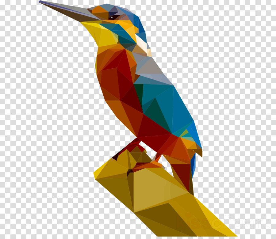 Poly Art Clipart Low Poly Polygon Art - Low Poly Art Bird (900x780), Png Download