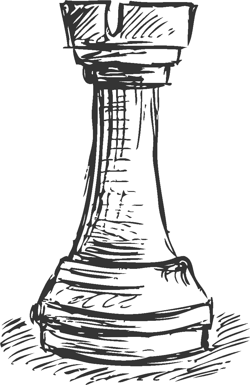 Drawing Chess Rook Jpg Royalty Free - Rook Chess Piece Drawing (947x1391), Png Download
