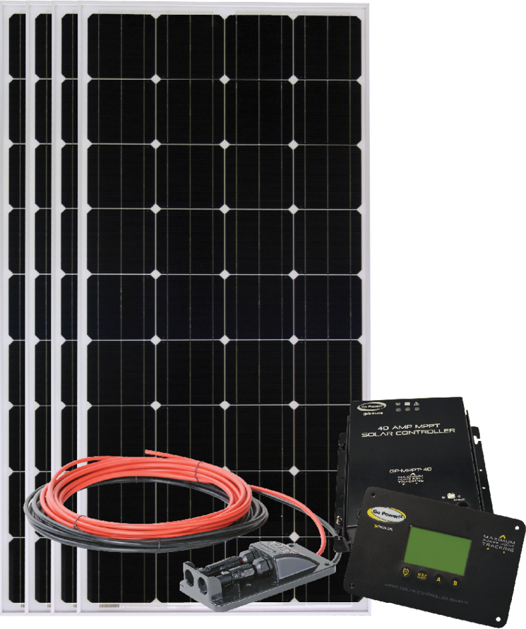 Go Power Solar Electric Charging Kit 680 Watts - Go Power (745x890), Png Download