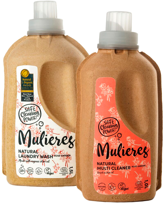 Set Of Natural Laundry Wash And Multi Cleaner Rose - Mulieres Natural Laundry Wash Rose Garden 1500 Ml (900x900), Png Download