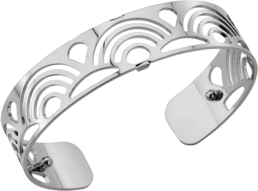 Les Georgettes 14mm Poisson Silver Finish Bangle With - Les Georgettes Silver Plated Poisson Small Cuff | Small (1245x1140), Png Download