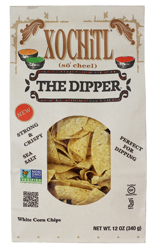 Xochitl Corn Chips, The Dipper, 12oz Bags - Xochitl Chip Blue Corn Salted Organic (540x864), Png Download