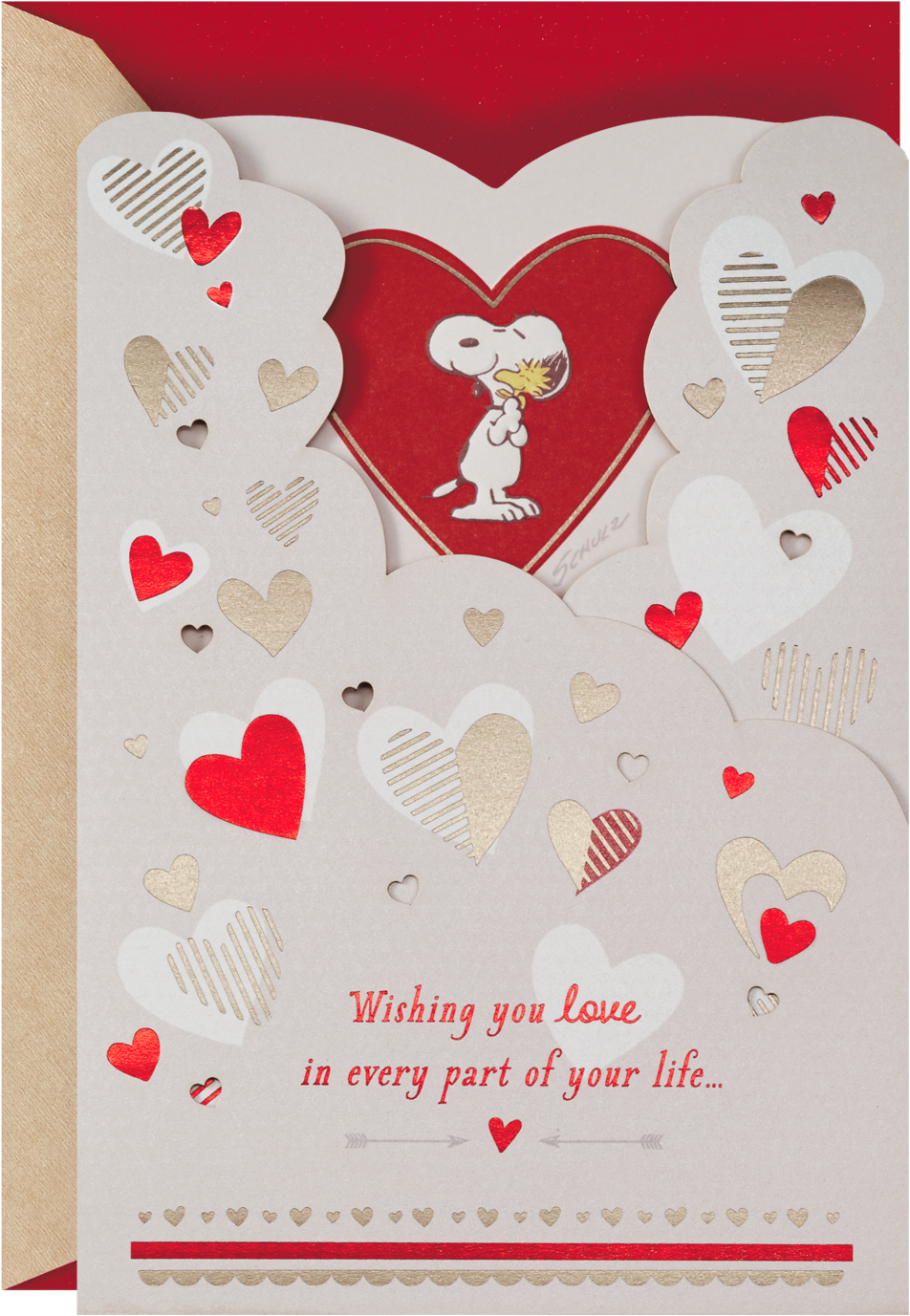 Added To Your Cart - Hallmark Valentine's Day Greeting Card (snoopy Hugging (1470x1470), Png Download