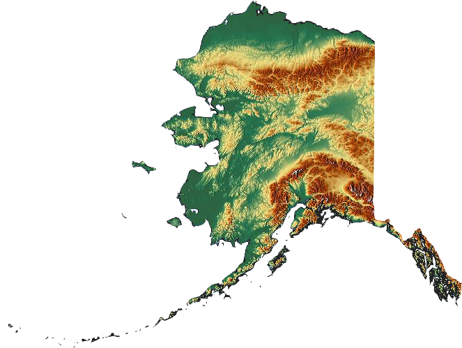 Map Of Alaska (672x509), Png Download