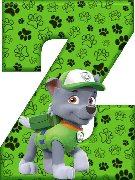 *✿**✿*z*✿**✿*de Alfabeto Decorativo - Paw Patrol Letter (551x736), Png Download