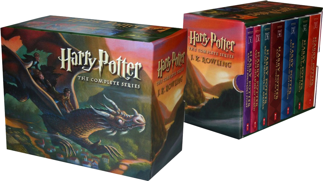 Harry Potter Books Box (1100x624), Png Download