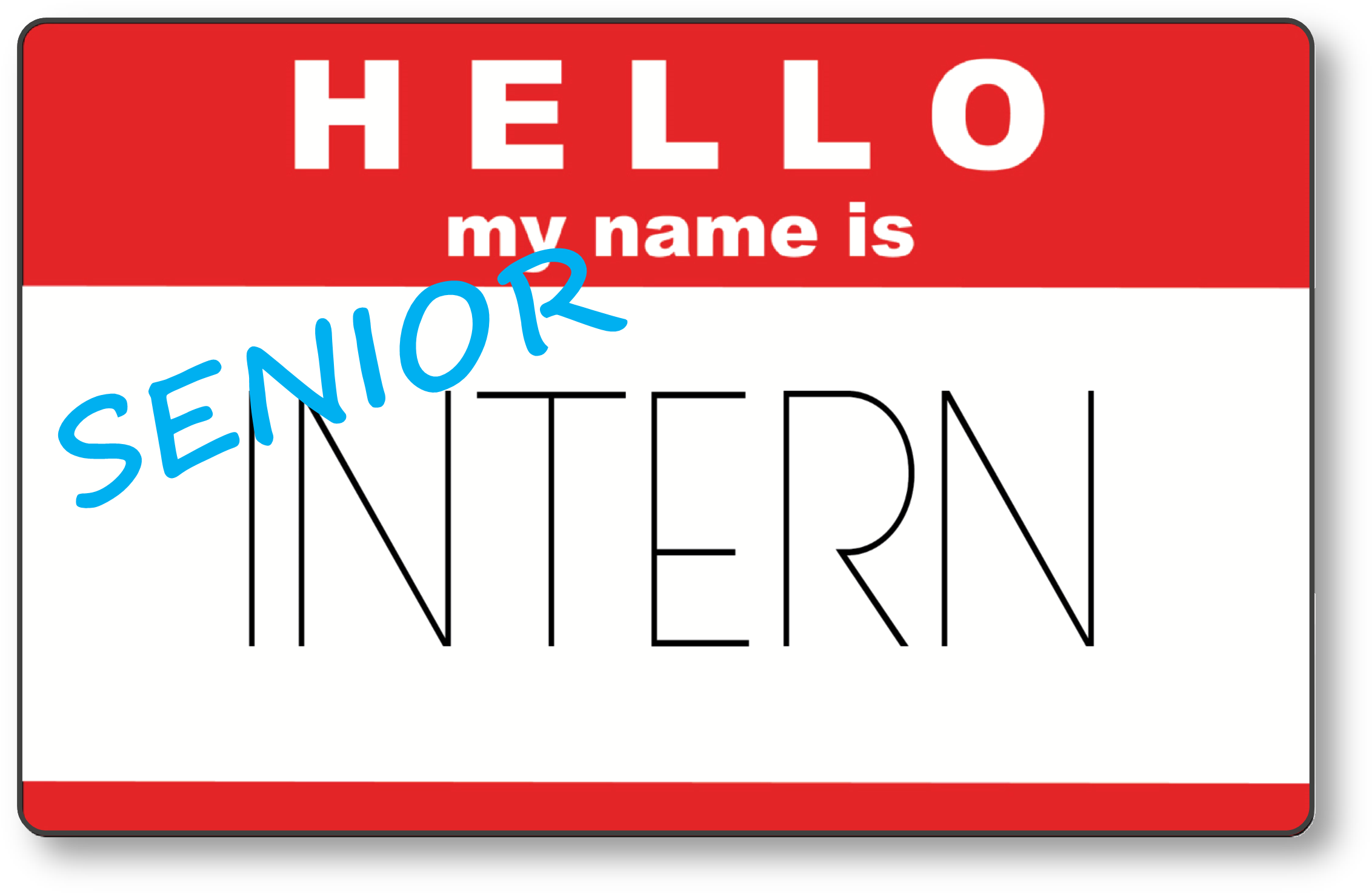 Intern3 - Hello My Name Is Sticker (2293x1503), Png Download