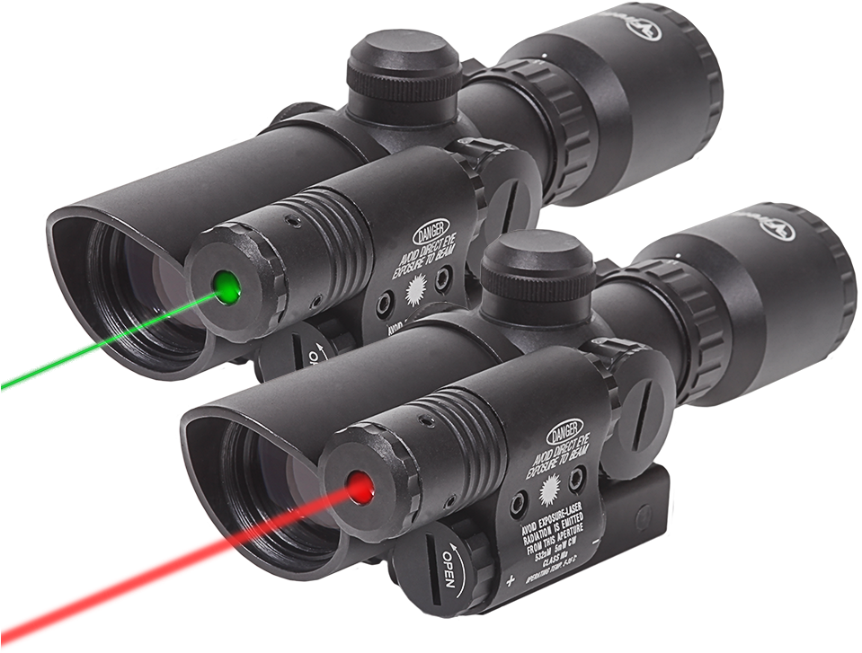 With A Built In 5mw Laser To Give You Exceptional Target - 2.5-10x40 Riflescope - W/green Laser (1000x1000), Png Download