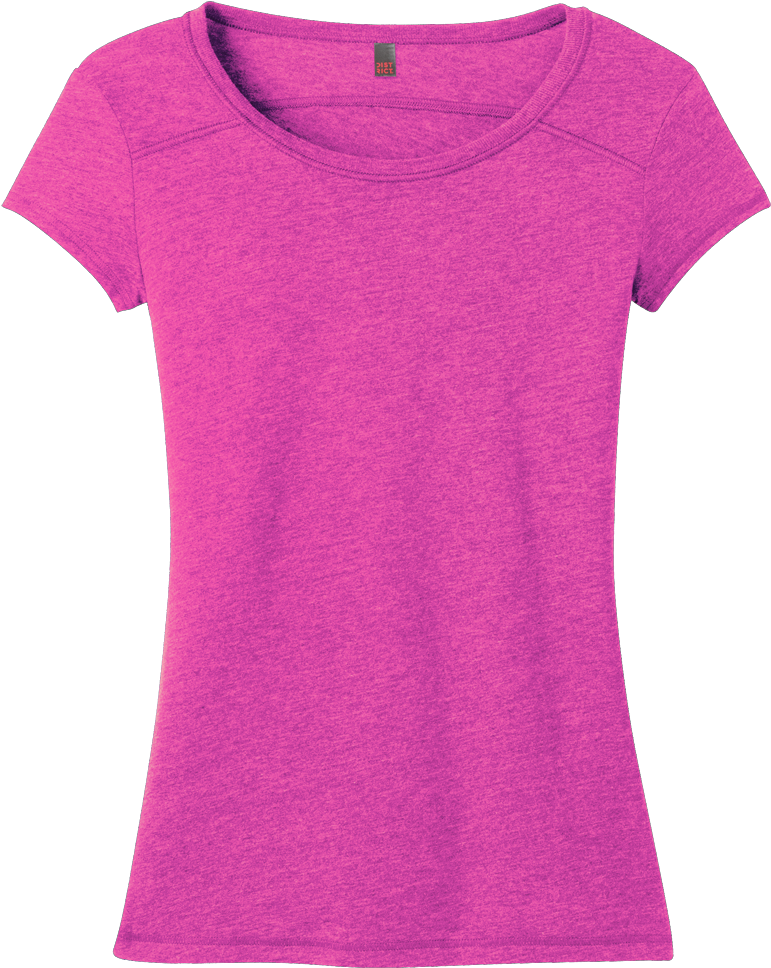 District Dt2400 Juniors Gravel Girly Tee - Dri Equip Ladies Moisture Wicking Heather Golf Polos (800x1008), Png Download