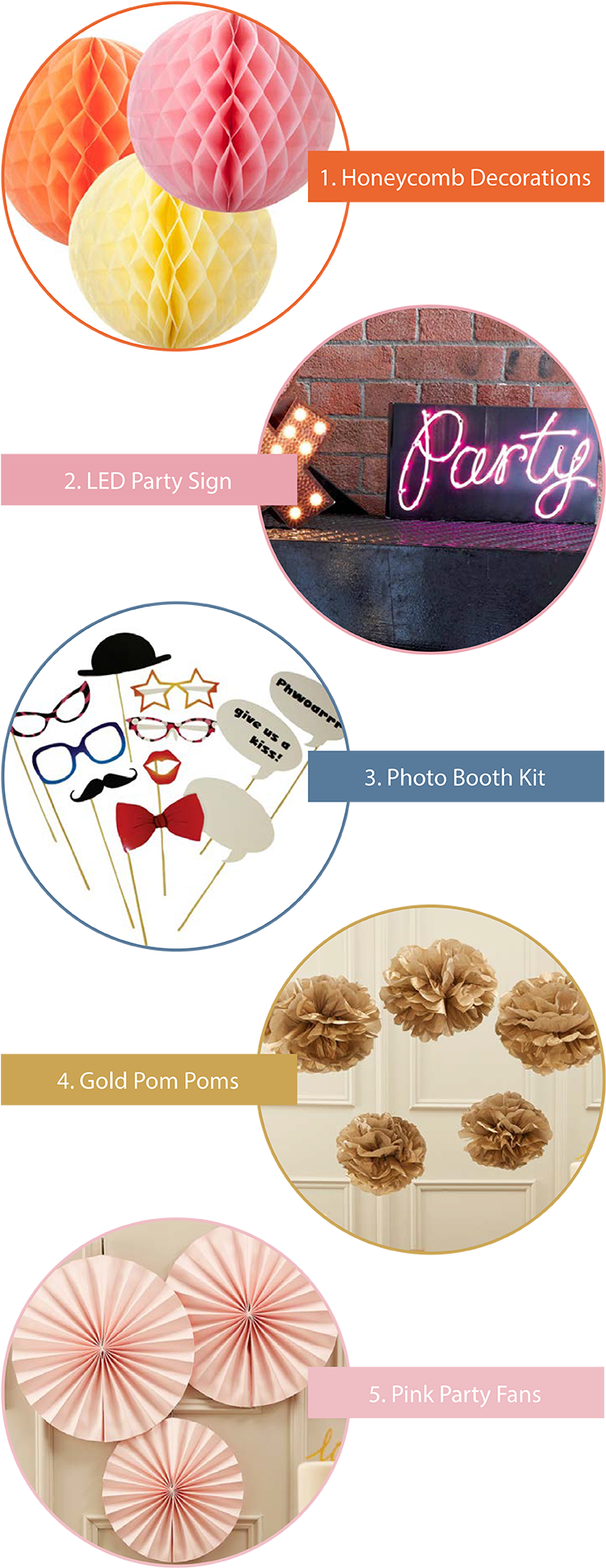 5 Favourite Wedding Props - Ginger Ray Gold Pom Poms (750x1916), Png Download