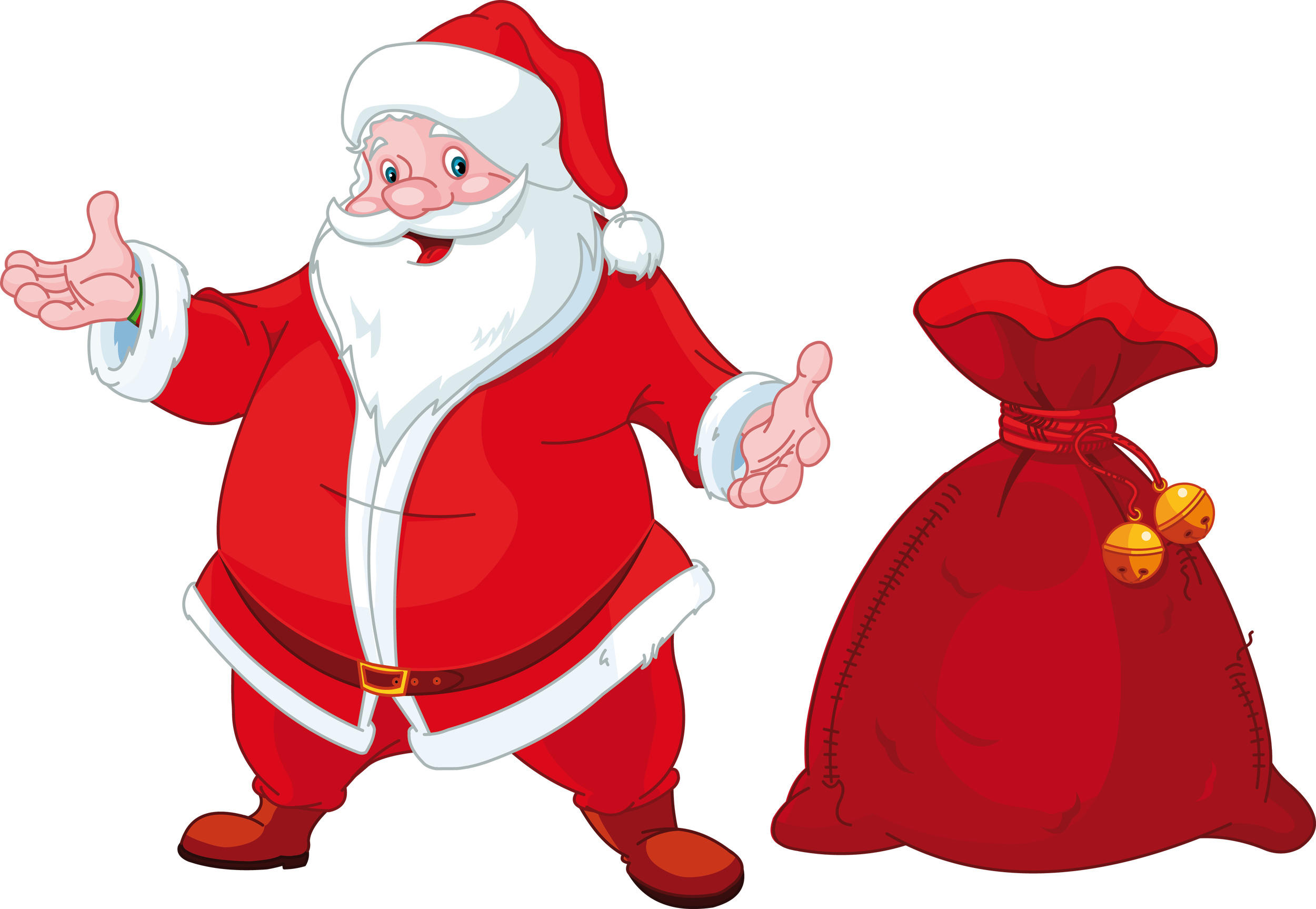 Papai Noel Cortar - Santa Claus (2500x1726), Png Download