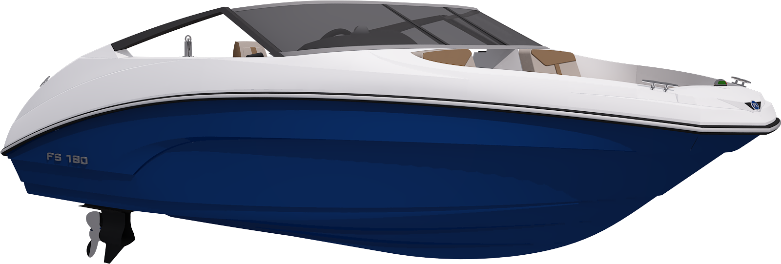 Lancha Fs Yachts Fs 180 Azul 3d 1 - Imagenes De Lancha Png (2000x1333), Png Download