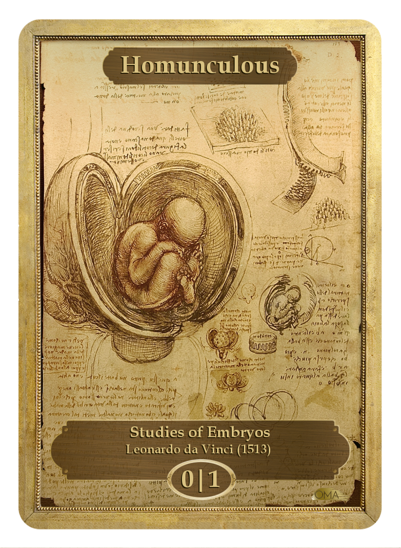 Humonculous Token By Leonardo Da Vinci - Leonardo Da Vinci Pregnant (822x1122), Png Download