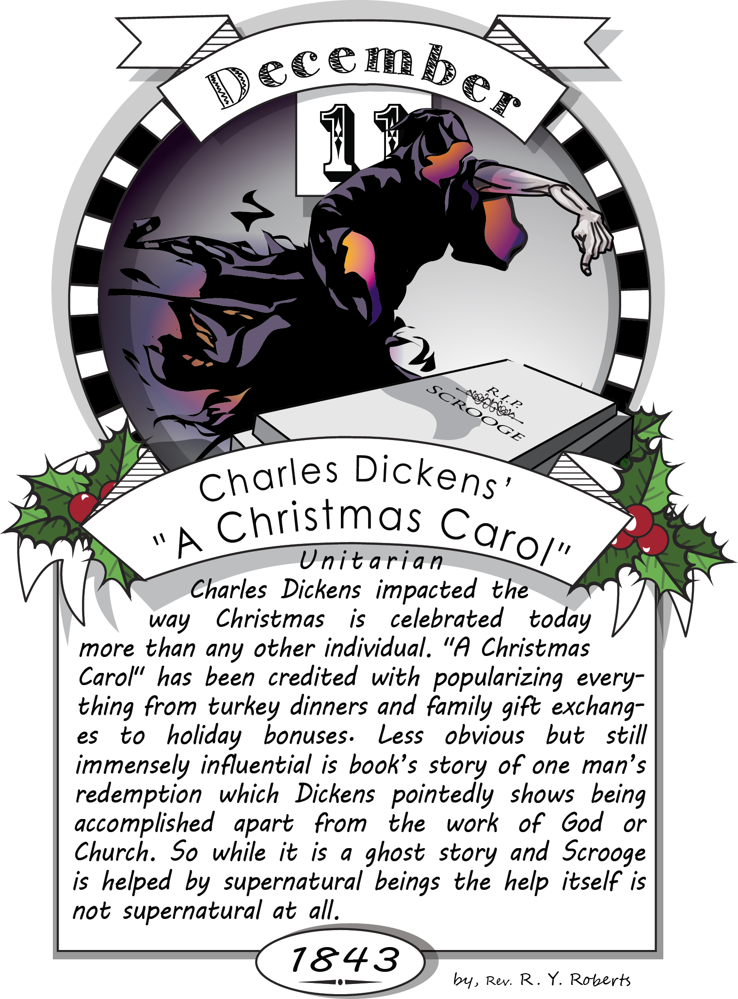 December Eleventh, Charles Dickens' "a Christmas Carol" - A Christmas Carol (1522x2059), Png Download