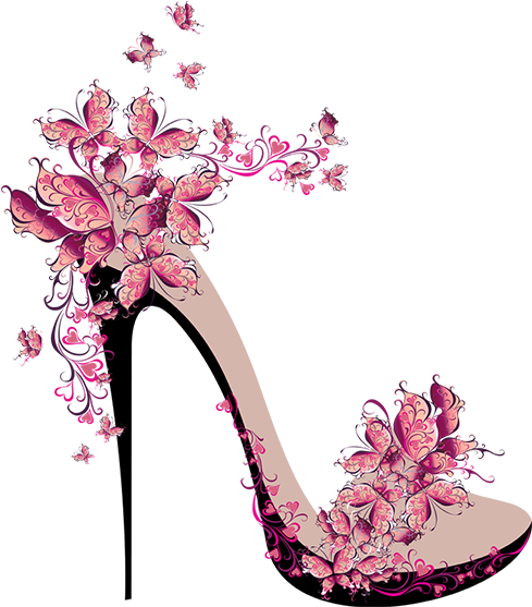 Cinderela Shoes - Cherry Blossom High Heels (600x600), Png Download
