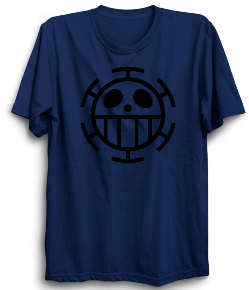Trafalgar Law Half Sleeve Navy Blue - One Piece Logo Png (1125x1125), Png Download