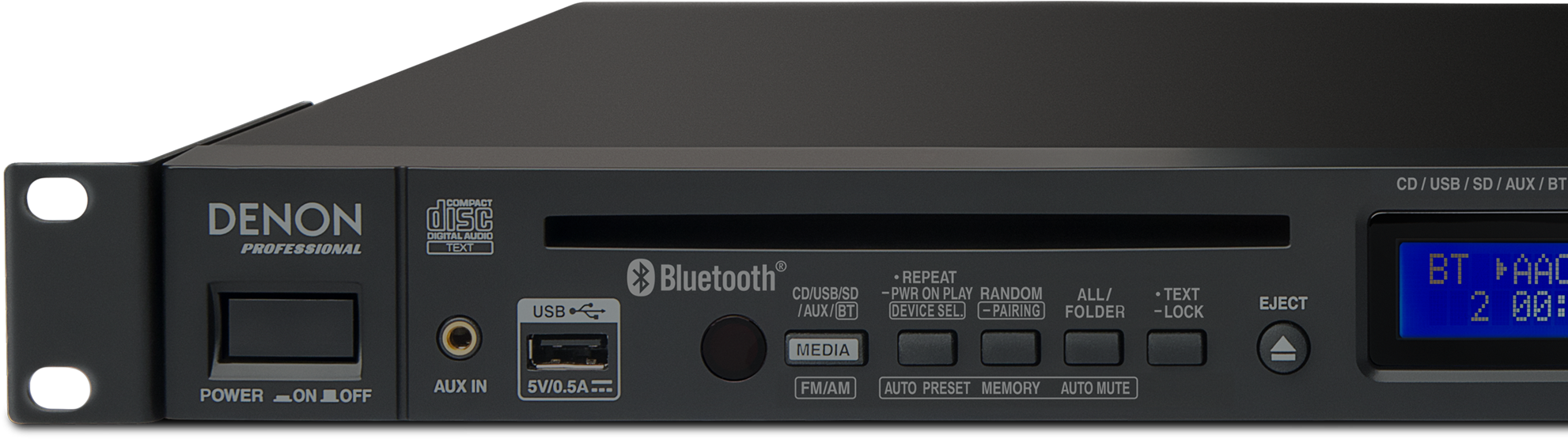 Dn300z Buttons - Denon Dn-300z Media Player With Bluetooth Receiver (2000x750), Png Download