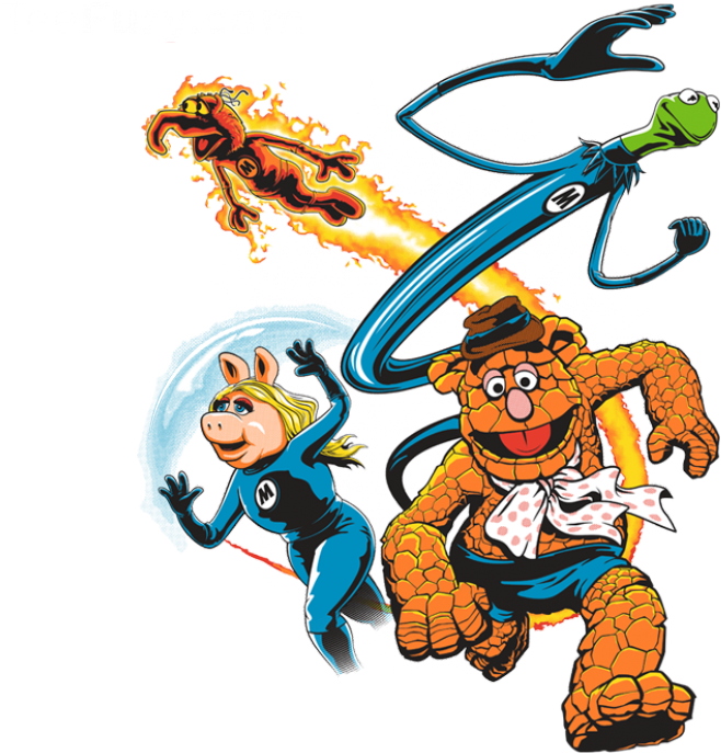 Muptastic Four (799x706), Png Download