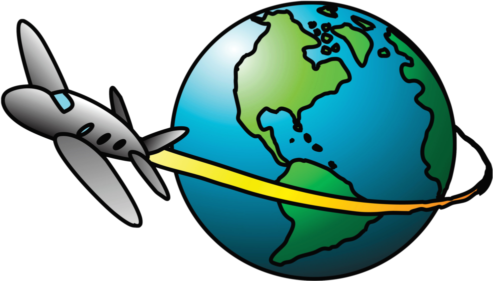 Clipart Plane Printable - International Travel Clip Art (1000x576), Png Download